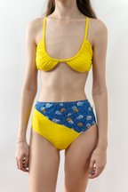 CHOWA – Top de bikini triángulo con lazada ajustable