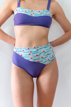 Braguita de bikini KAZE de talle alto con frunce y tejido reciclado