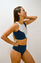 ISHI – Braguita de bikini de talle alto con frunce posterior